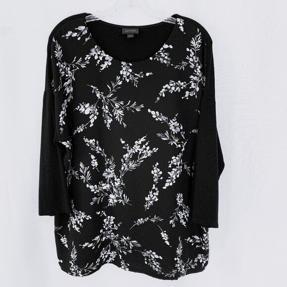 J JILL WEAREVER COLLECTION Floral Solid Top - Picture 1 of 5
